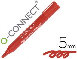 Rotulador Q-Connect tinta roja punta biselada